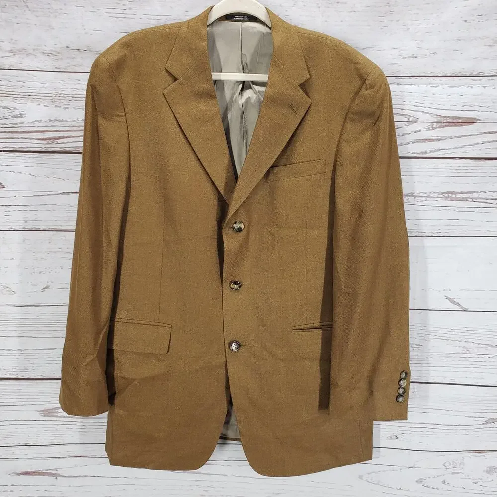 Austin Reed Men's Tan Green 3Buttons Sports Blazer Jacket Size 42R